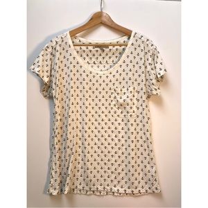 Gap Anchor Scoop Neck Rayon Blouse